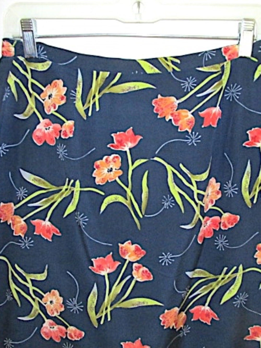 Jennifer Moore Floral Silk Midi Skirt, Size 10P